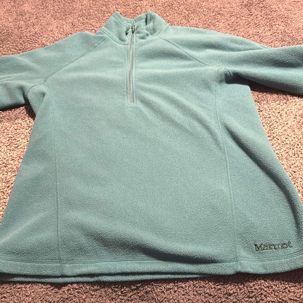 Marmot sweatshirt half zip size medium teal